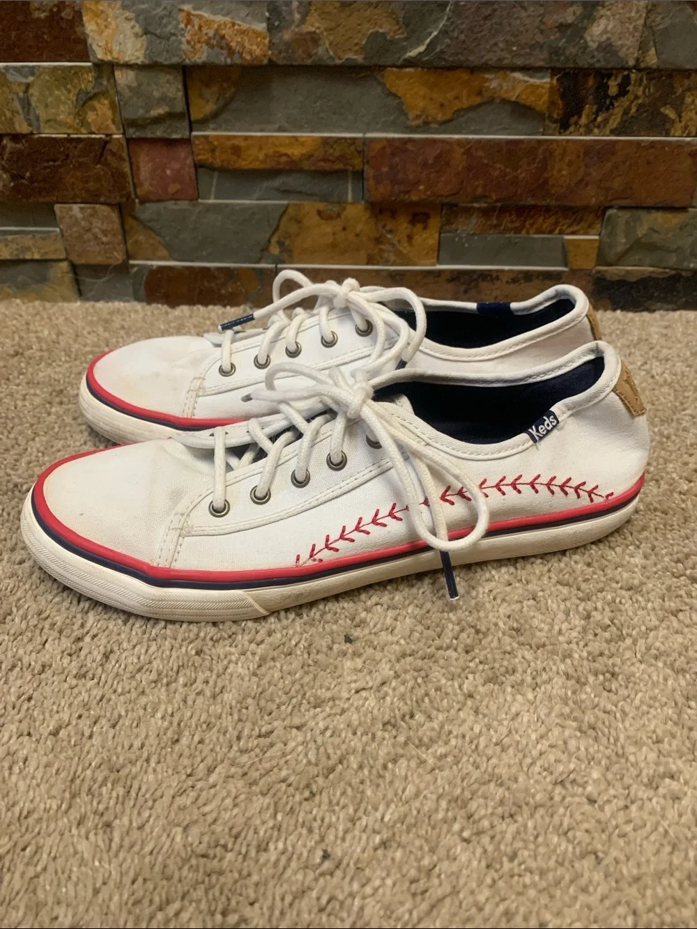 Keds White Canvas Sneakers MLB baseball ⚾️ World Series ready